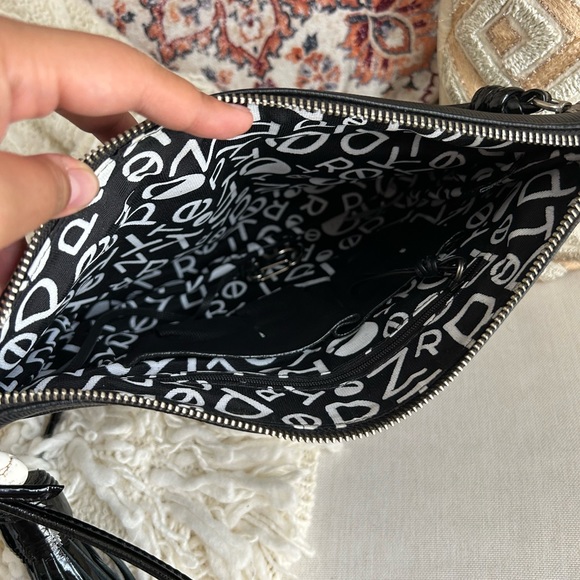 COPY - Peter Kent Genuine Leather Tassel Stones Clutch Crossbody Bag - Picture 5 of 8